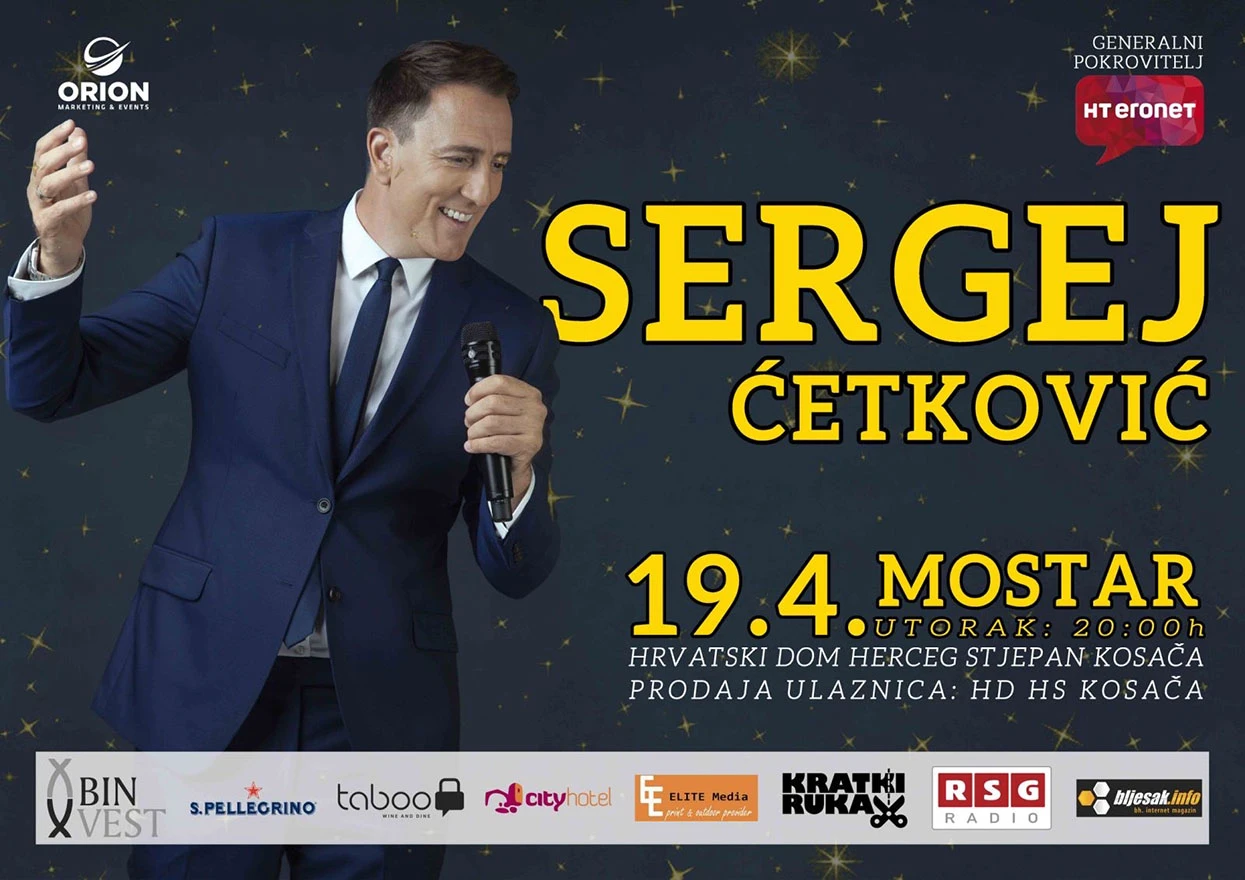 Rasprodan koncert Sergeja Ćetkovića: u prodaju puštene dodatne ulaznice!