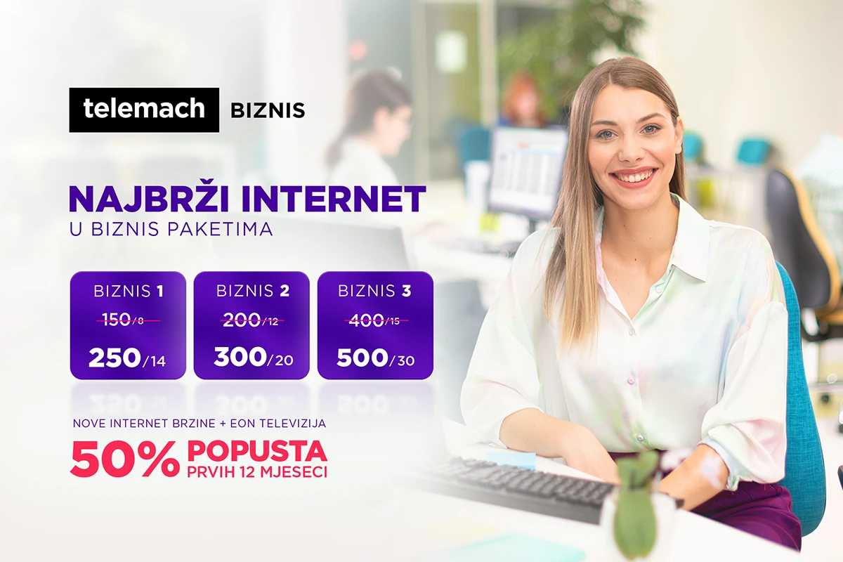 Super brzine interneta do 500 Mbps za korisnike Biznis i Biz Net paketa