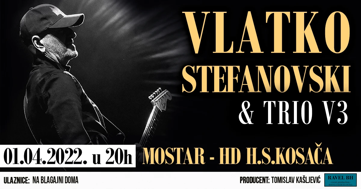 Vlatko Stefanovski i V3 trio kreću na mini turneju po BiH