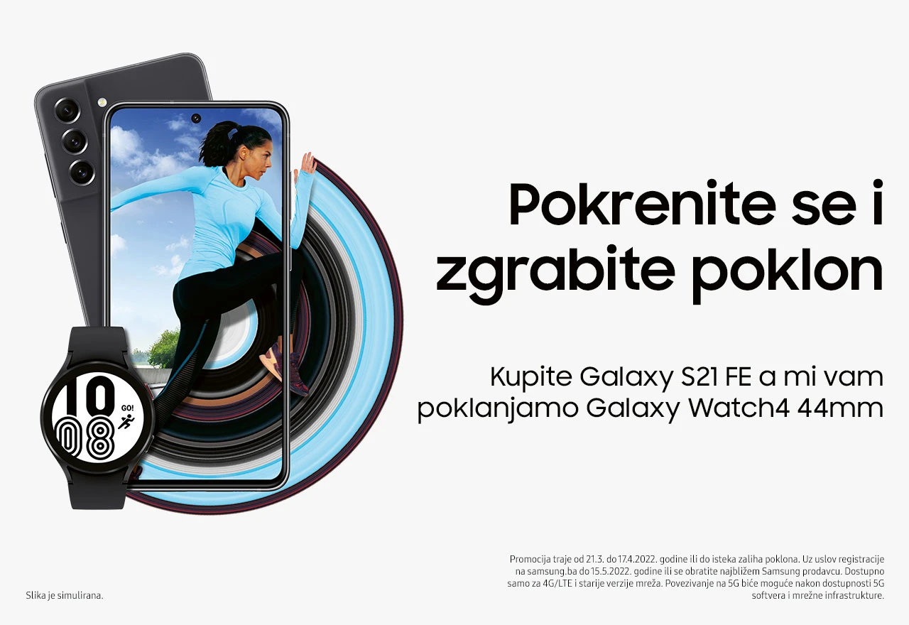 Samsung poklanja sat Galaxy Watch4 uz kupovinu pametnog telefona Galaxy S21 FE