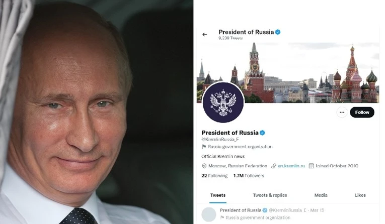 Evo koga Putin prati na Twitteru