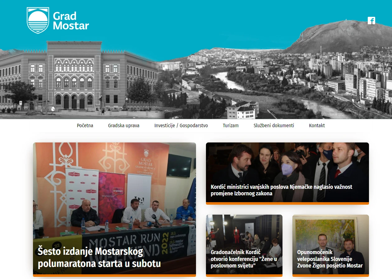 Puštena u rad službena stranica Grada Mostara