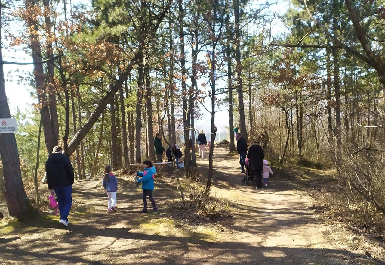 Park šuma Vrtaljica, uređena trim stazu iznad grada