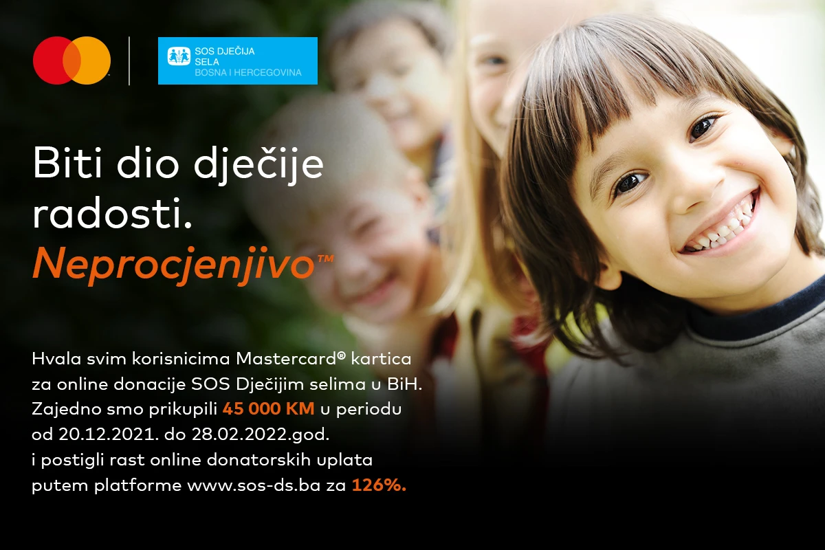 Zajedničkom kampanjom osigurano 45.000KM ZA "SOS dnevne centre" u BiH