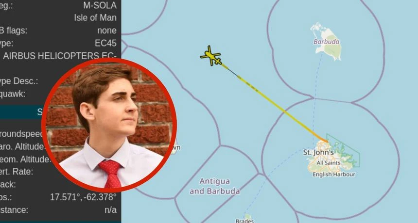 Tinejdžer objavljuje informacije o kretanju aviona ruskih oligarha