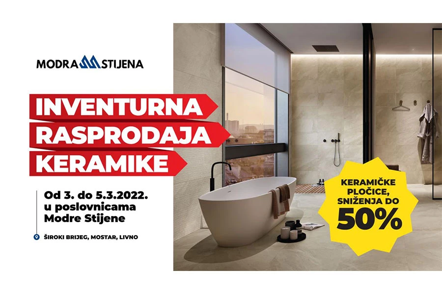 Inventurna rasprodaja keramike u Modroj Stijeni