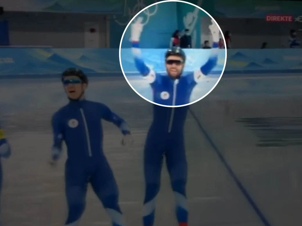 VIDEO: Ruski klizač 'srednjakom' proslavio pobjedu