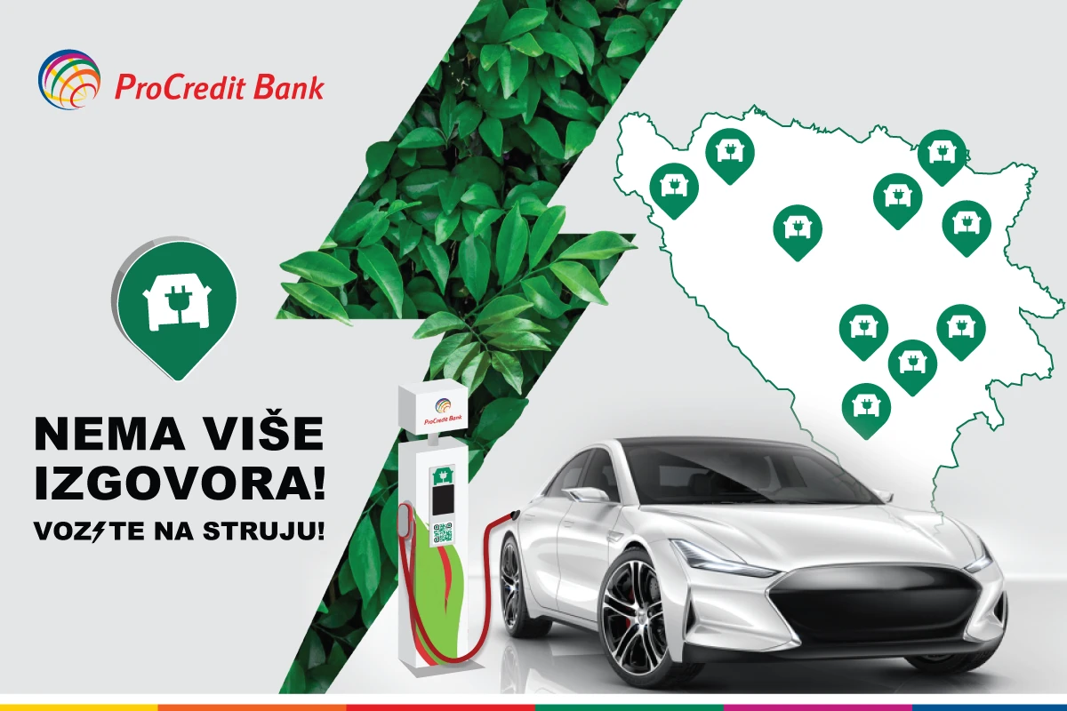 ProCredit Banka predstavlja mrežu punjača za električne automobile