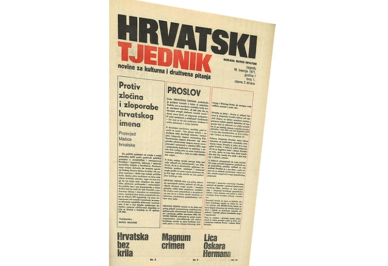 Objavljeno digitalno izdanje "Hrvatskog tjednika" iz 1971.