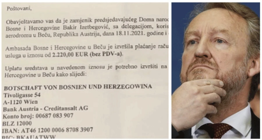 Nije poznato zašto je Izetbegoviće koristio VIP salon u Beču, ali je plaćen oko 4,5 tisuće KM