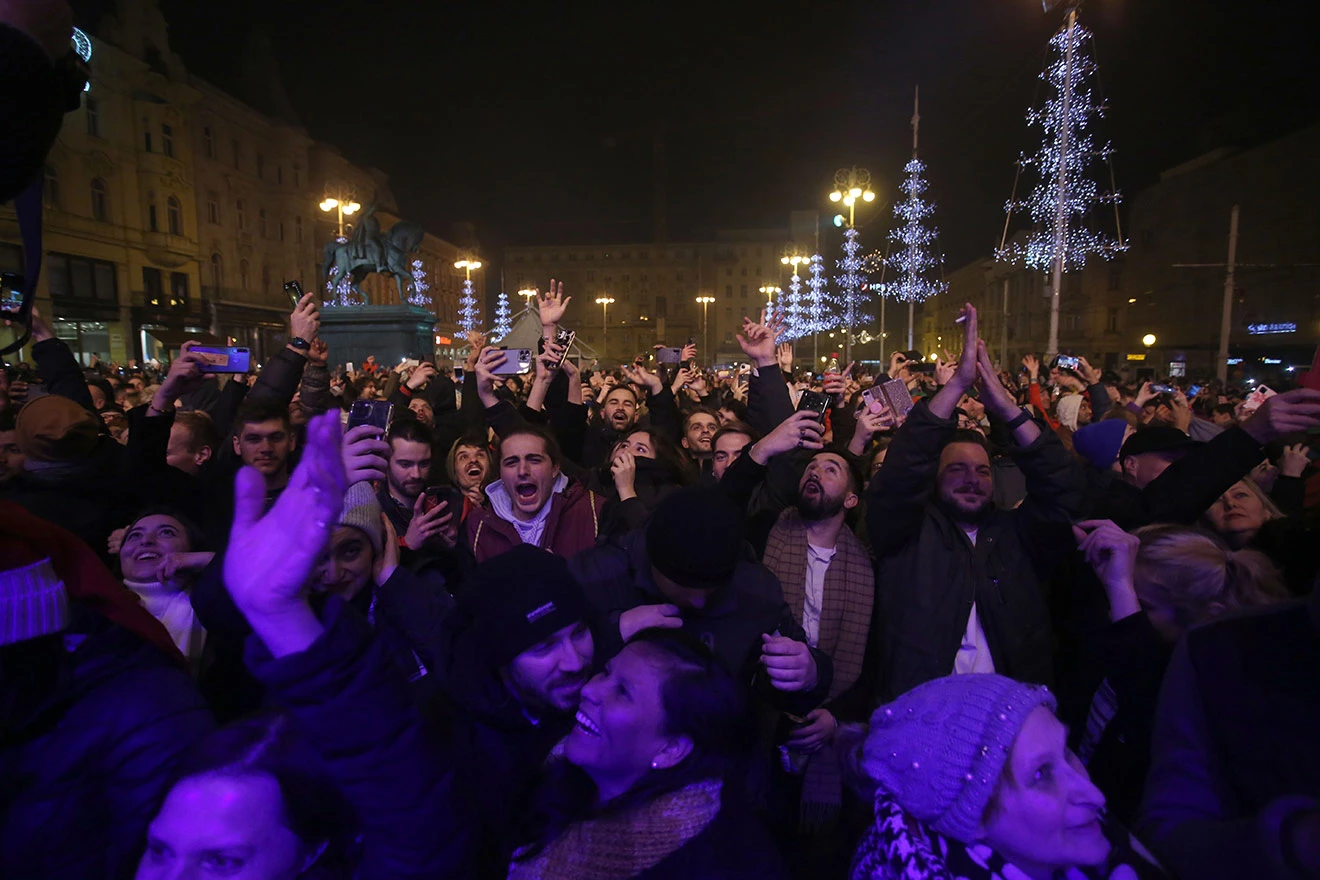 Kako je Zagreb dočekao Novu 2022. godinu