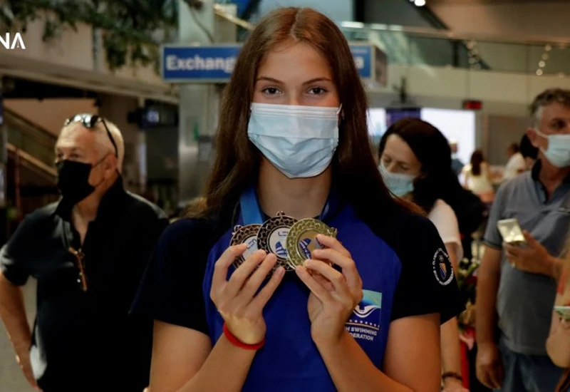 Lana Pudar na dočeku u Sarajevu: Želim da Mostar dobije olimpijski bazen
