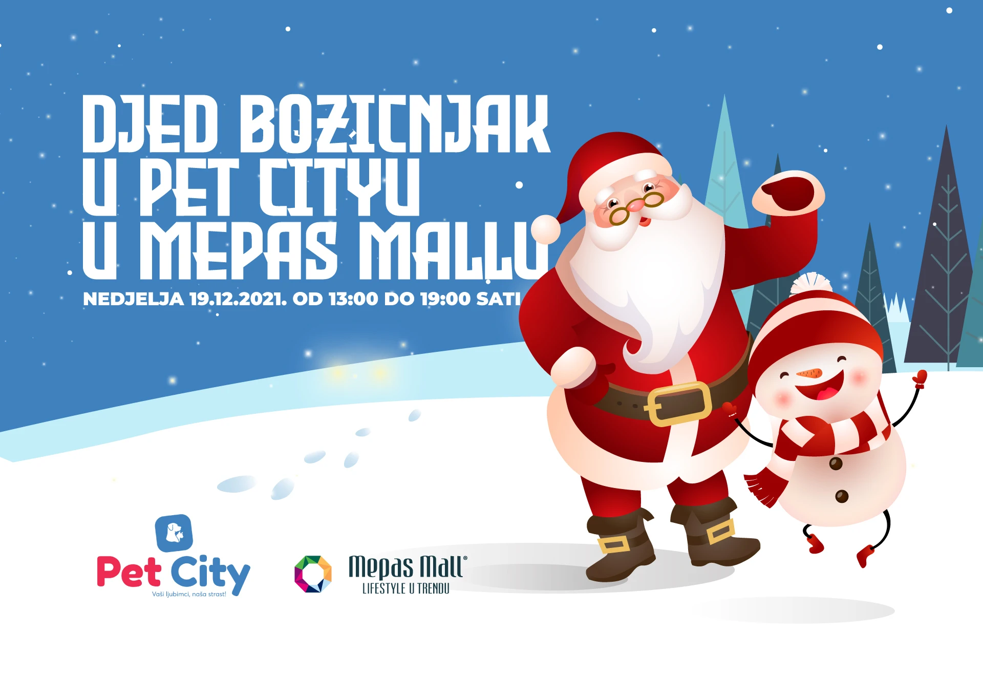 Djed Božićnjak u Pet Cityu u Mepas Mallu