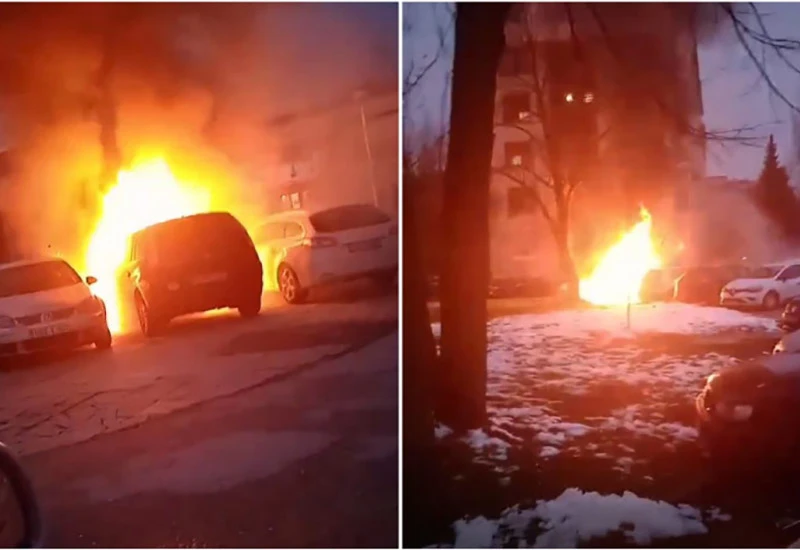 Sarajevo: Izgorio automobil hrvatskih registracijskih oznaka