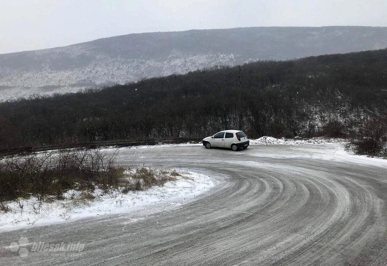 Snježne padavine usporavaju promet u višim predjelima