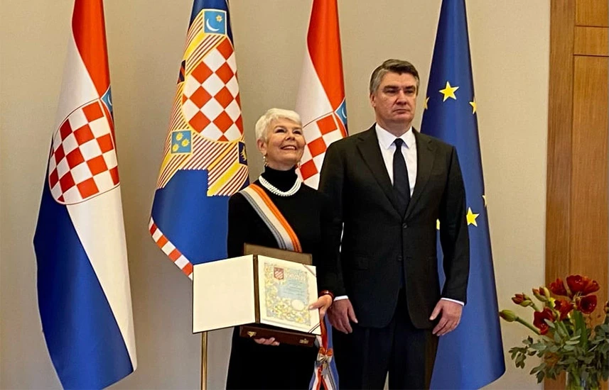 Veleredom kraljice Jelene odlikovana Jadranka Kosor