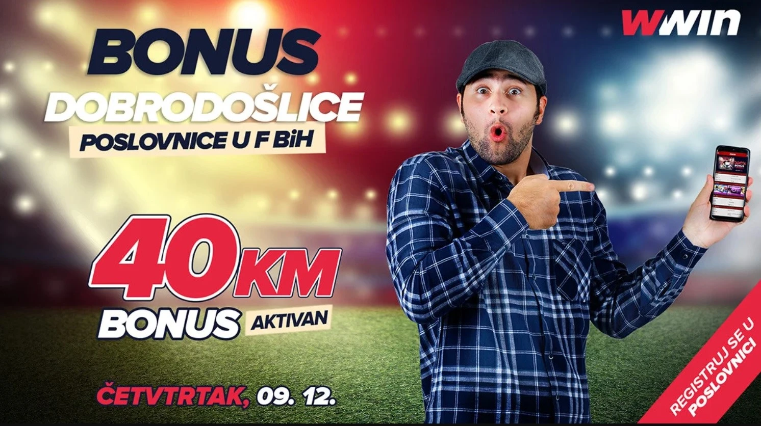 Wwin - bonus dobrodošlice