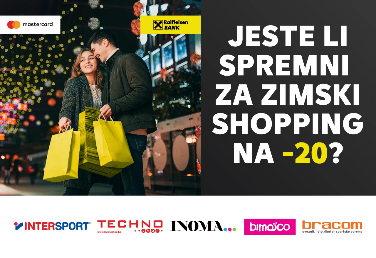Popust 20% pri plaćanju Raiffeisen Mastercard karticama