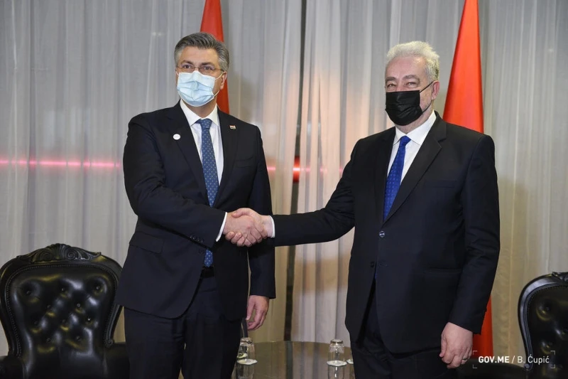 Plenković u Crnoj Gori: Susret s Krivokapićem i obećana podrška Hrvatima