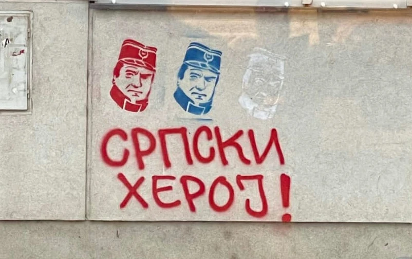 U Prijedoru novi grafiti s natpisom ''srpski heroj!''