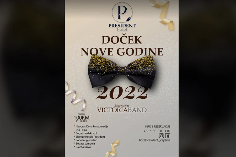 Doček Nove godine u Hotelu President Čapljina!