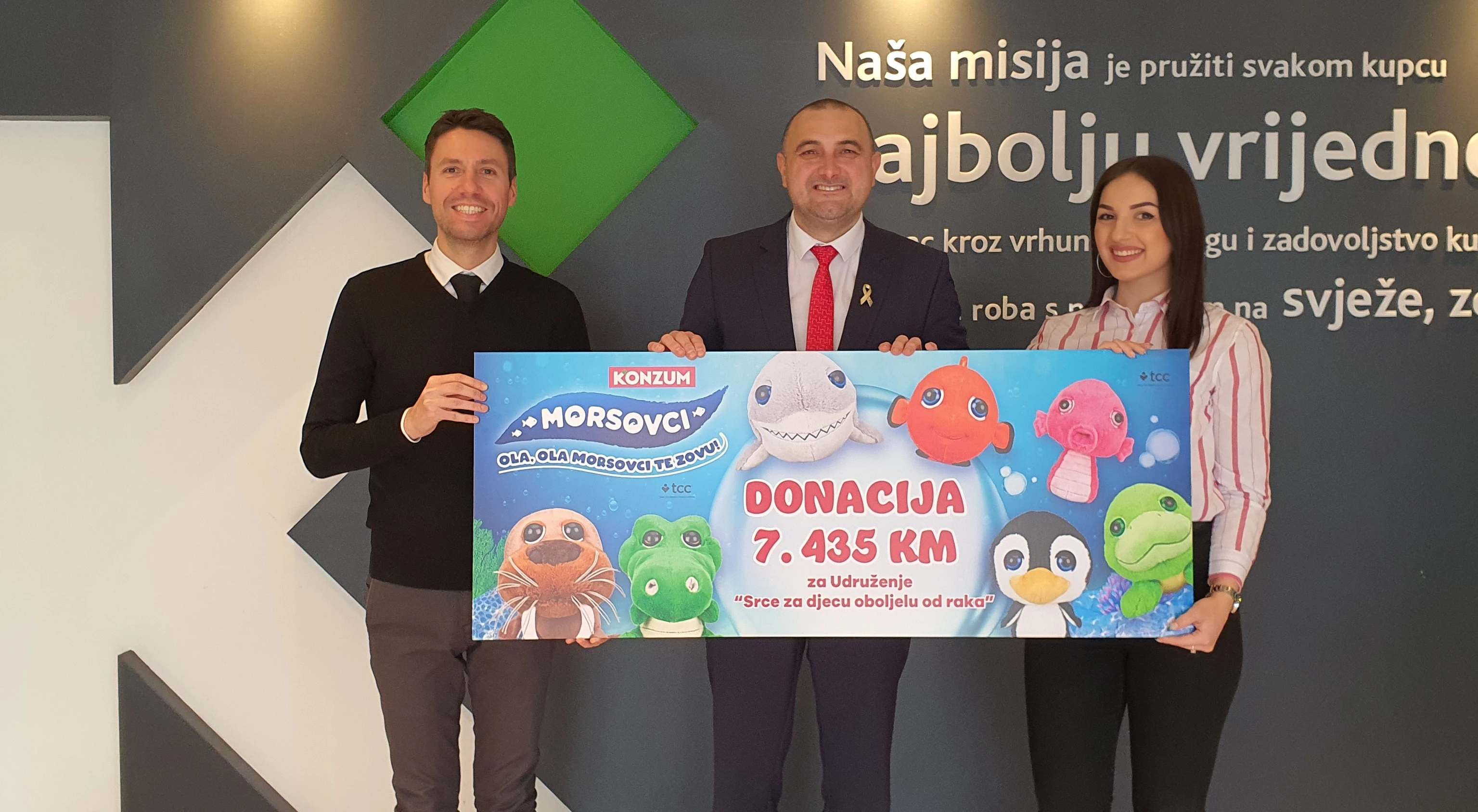 Konzum donirao 7.435KM Udruženju „Srce za djecu oboljelu od raka“