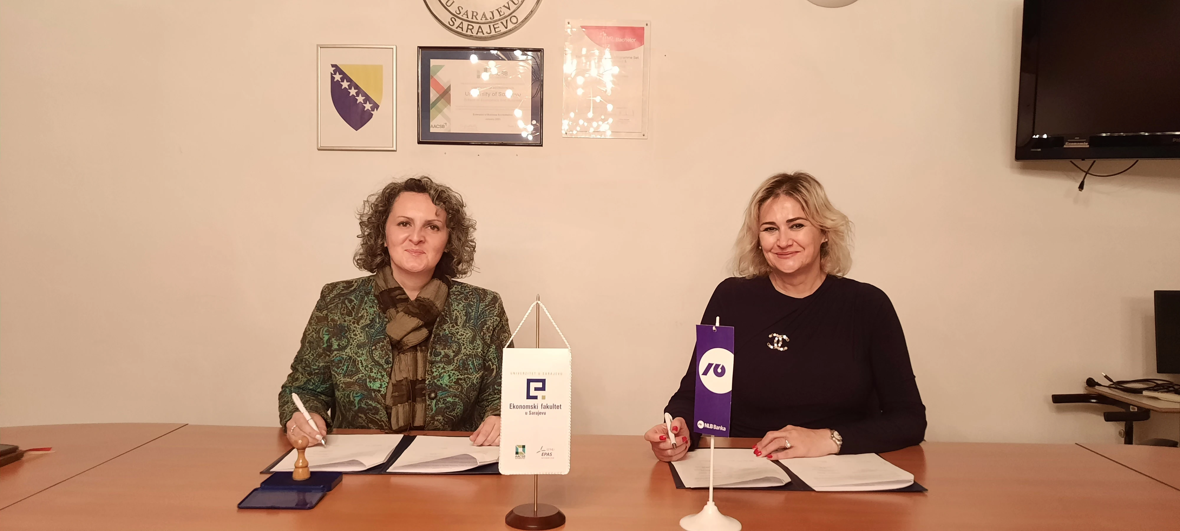 Ekonomski fakultet Univerziteta u Sarajevu i NLB Banka d.d., Sarajevo potpisali sporazum o suradnji