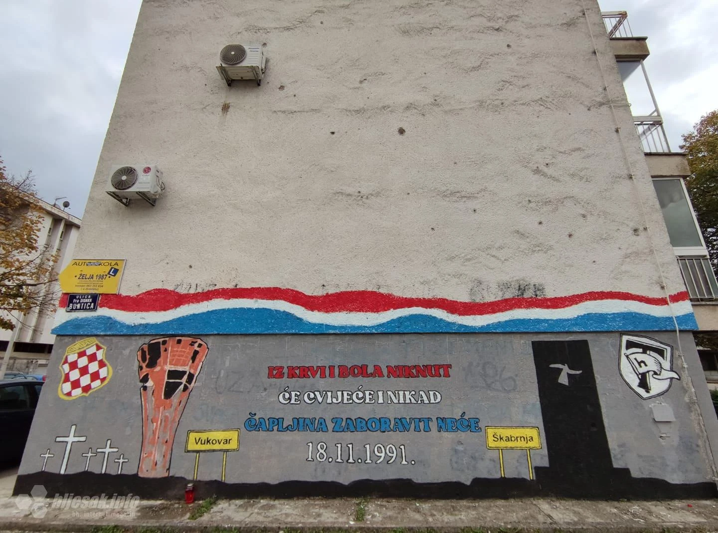 Novi mural u Čapljini posvećen žrtvi Vukovara i Škabrnje