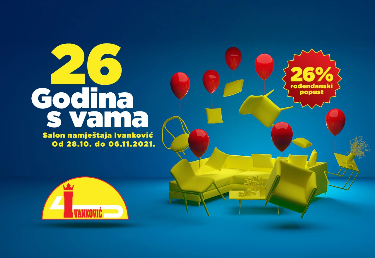 Salon namještaja Ivanković slavi rođendan i časti ludim popustima