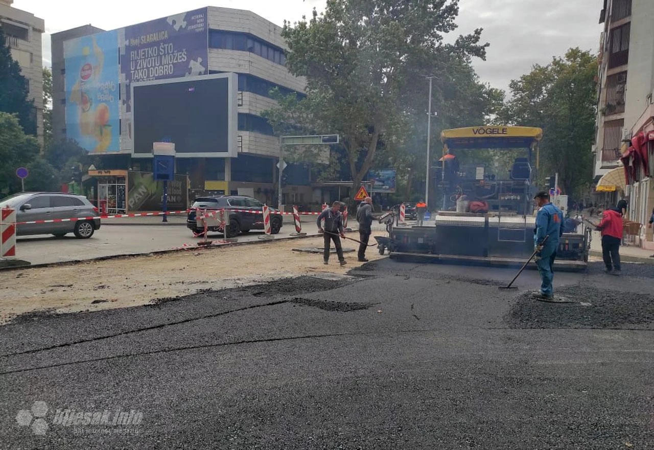 Asfalt na raskrižju kod Projektanta