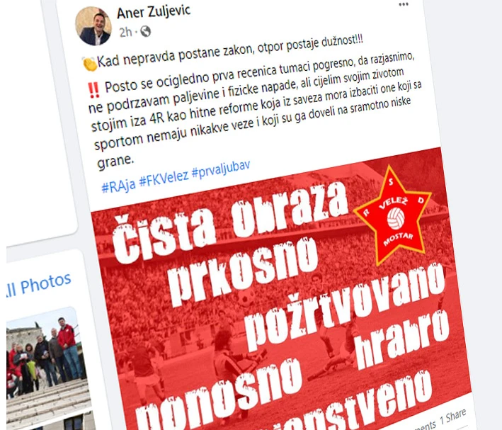 Žuljević pere ruke nakon lajkova za prebijanje sudaca i posta o Veležu
