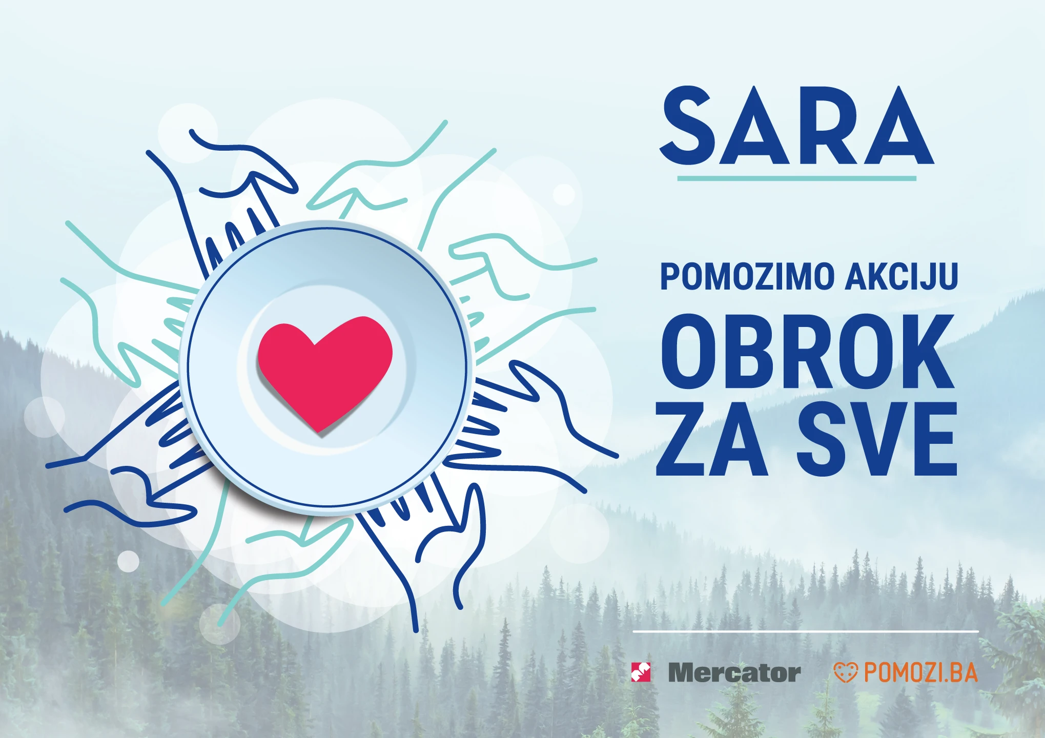 Kupovinom vode SARA podržavamo projekt Obrok za sve Udruženja Pomozi.ba