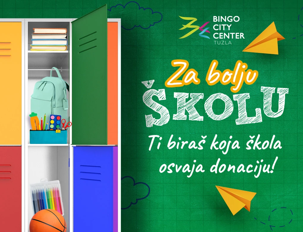 Bingo City Centar: Škola koja prikupi najveći iznos računa osvojit će 3 000 KM