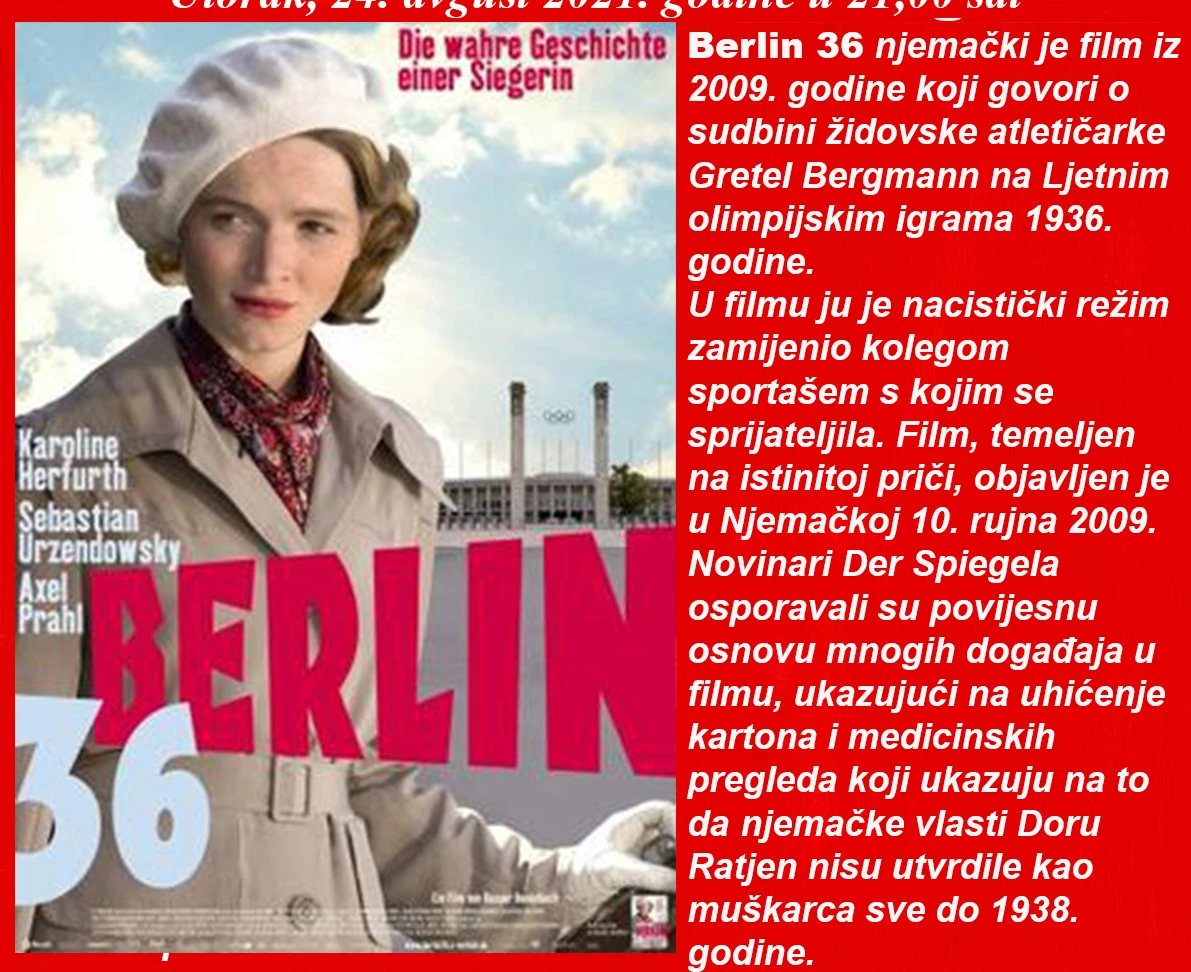 Festival antifašističkog filma: Na rasporedu film ''Berlin 36''