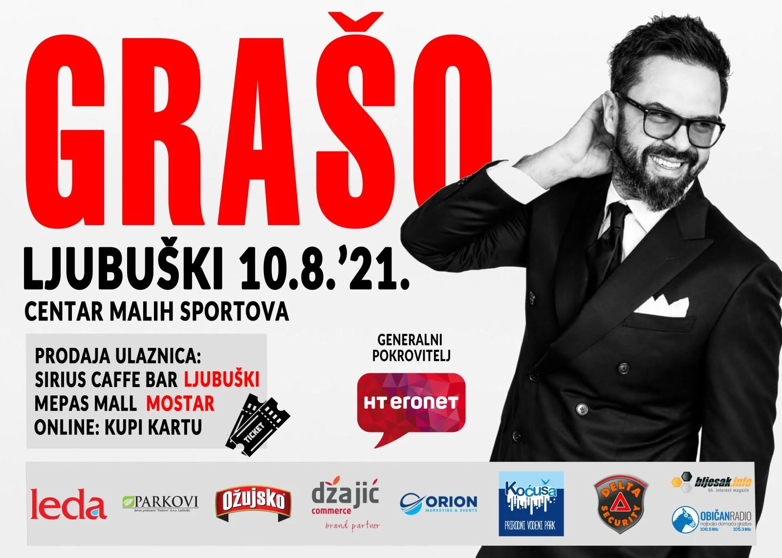 Sve je spremno za veliki koncert Petra Graše u Ljubuškom!
