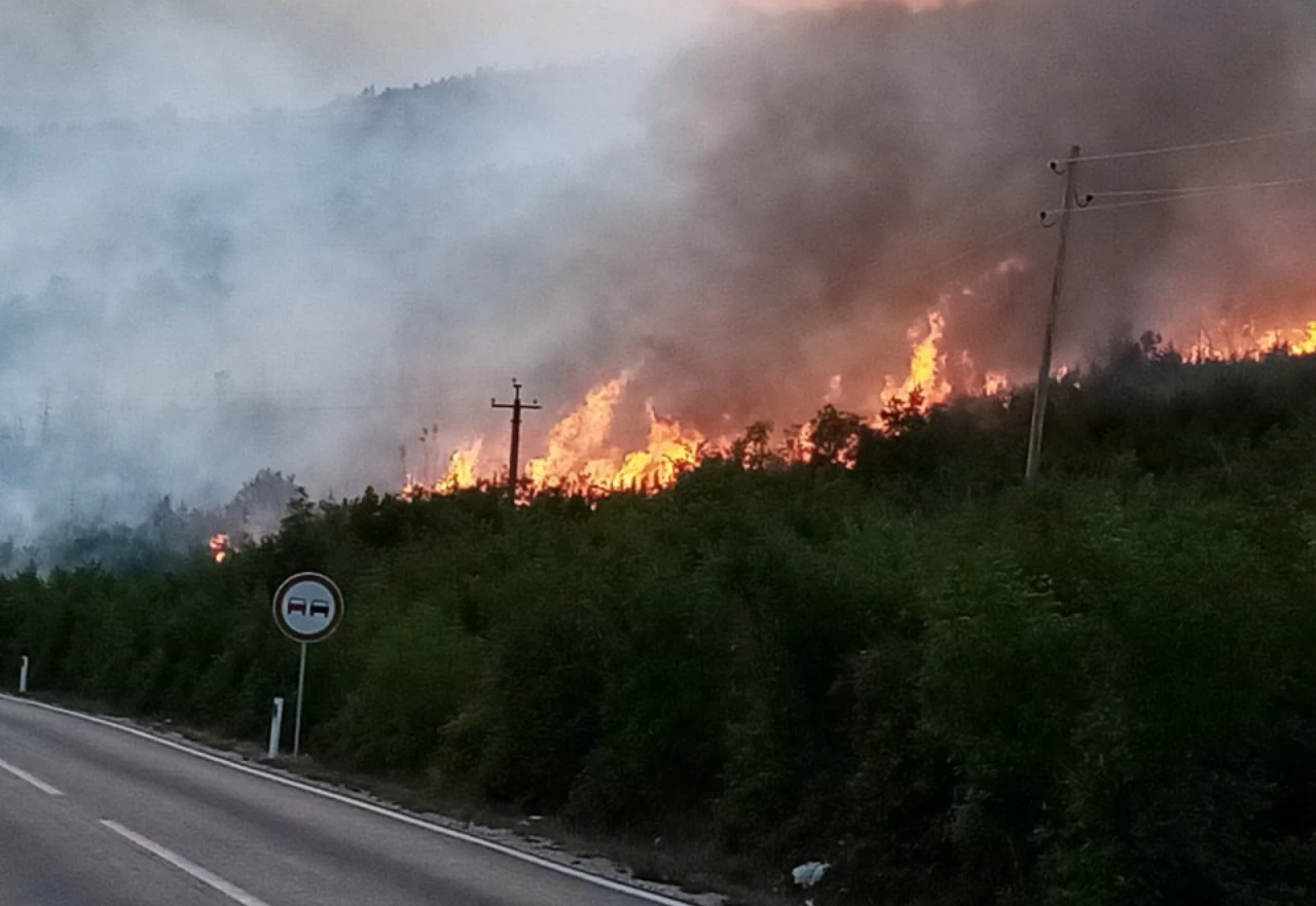 Vatra se približila cesti Trebinje-Ljubinje