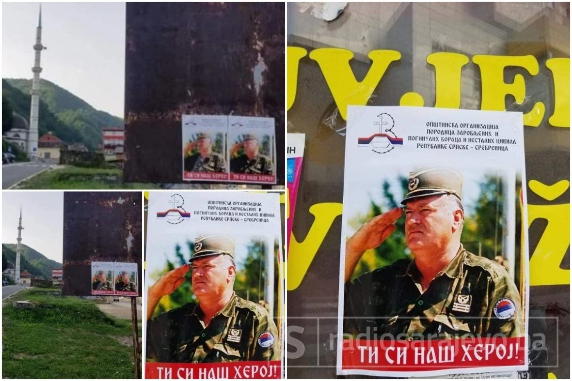 U Srebrenici osvanuli plakati Ratka Mladića