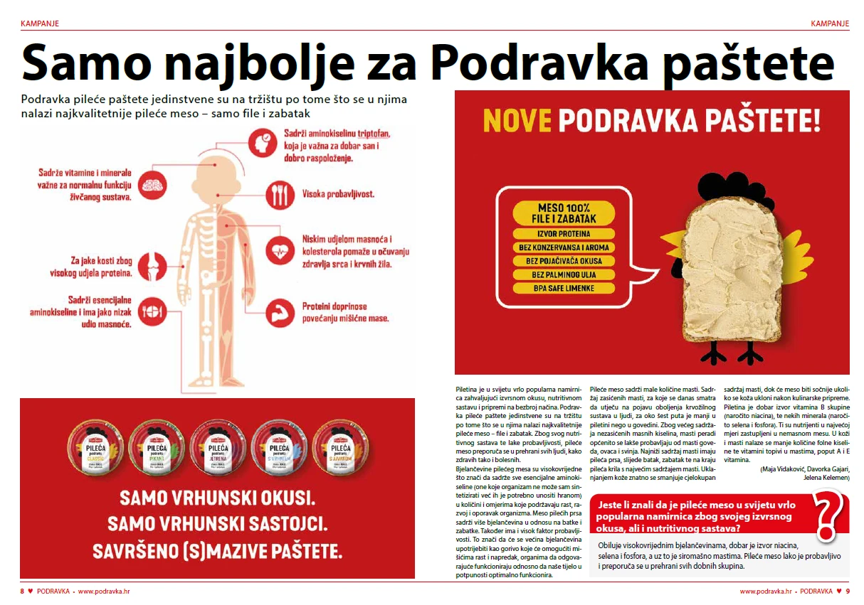 Biramo Podravka pileće paštete