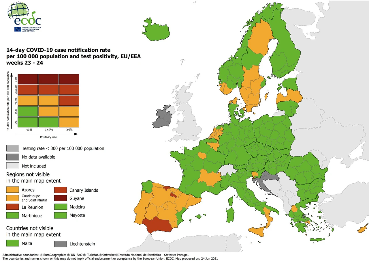 Objavljena najnovija epidemiološka mapa Europe: Zašto BiH izgleda ovako?