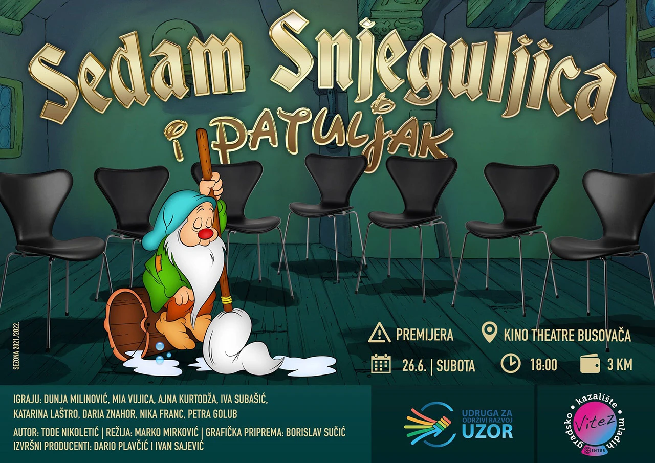 Premijerom predstave “Sedam snjeguljica i patuljak” počinje Busovački kazališni festival BuFEST