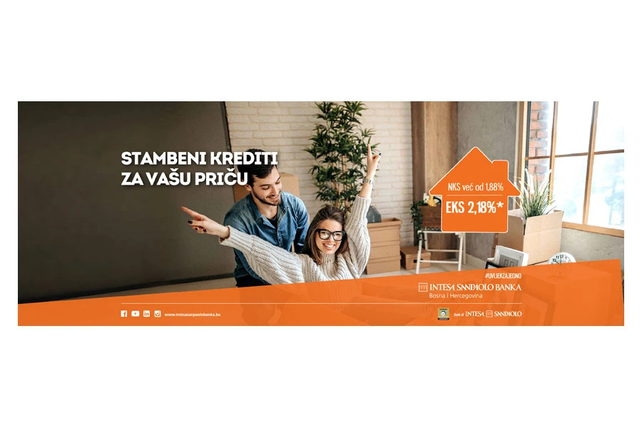 Stambeni krediti za vašu priču, uz kamatnu stopu već od 1,88% (eks 2,18%)