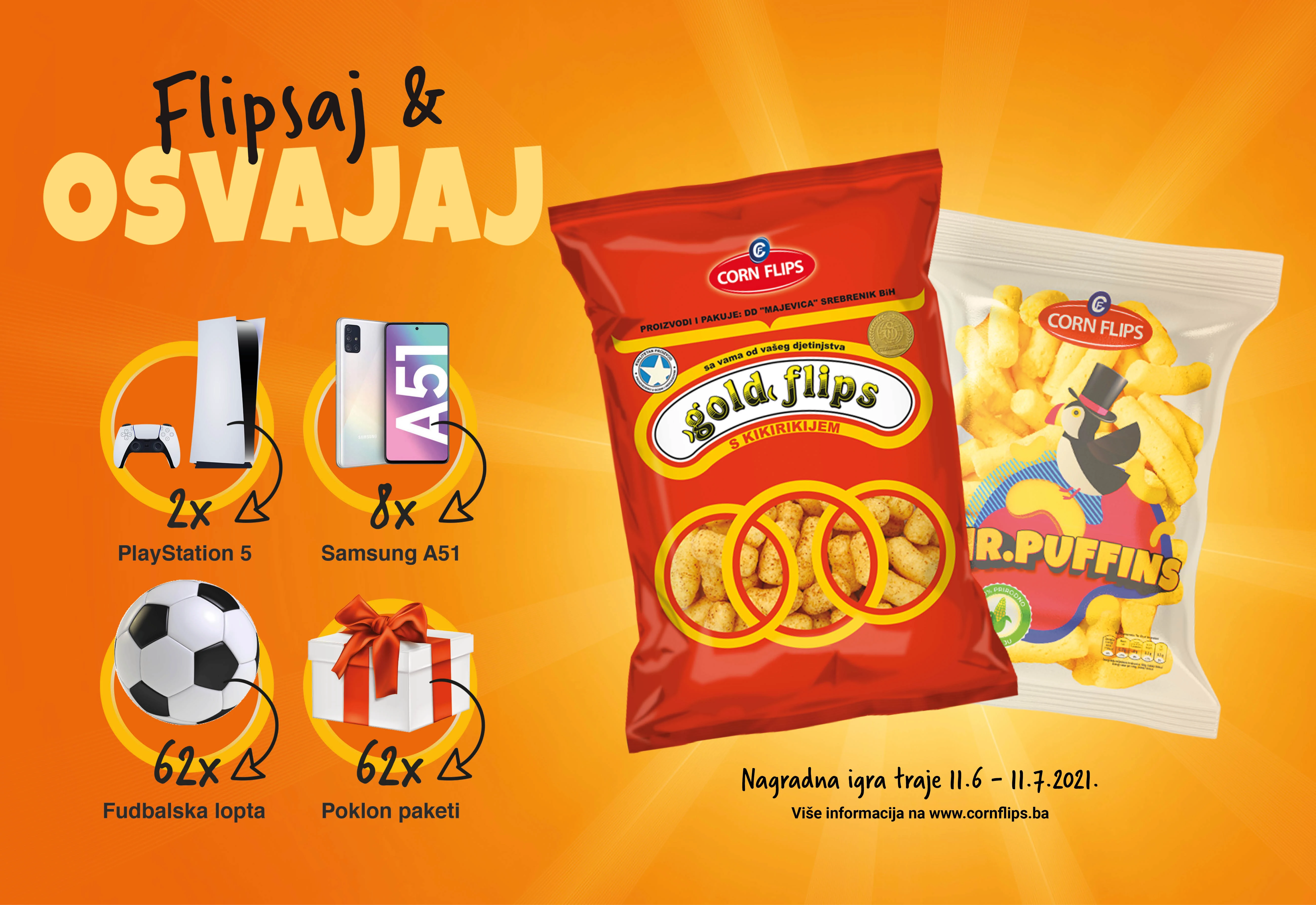 Flipsaj & Osvajaj uz svoj omiljeni Corn Flips