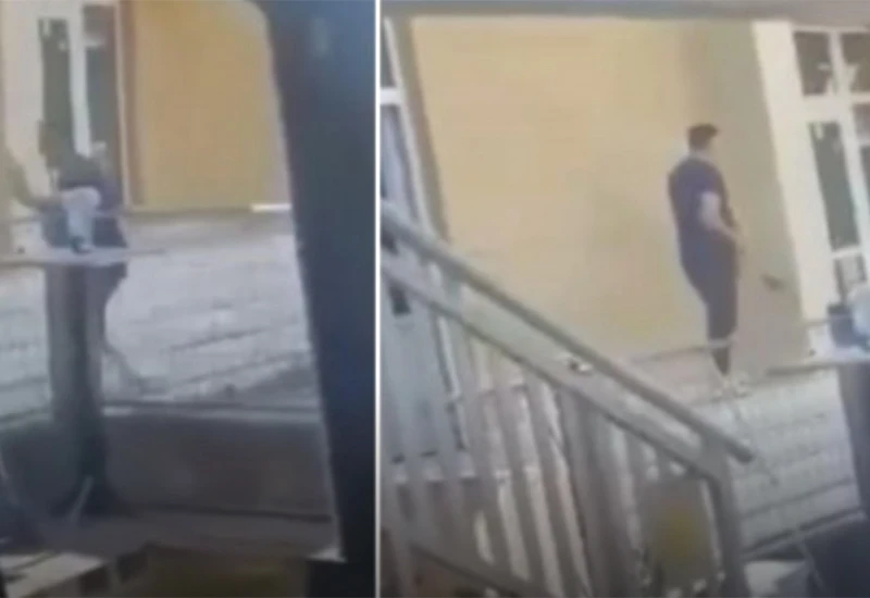 VIDEO | Isključili mu struju pa sjekirom porazbijao vrata i prozore na zgradi elektroprivrede