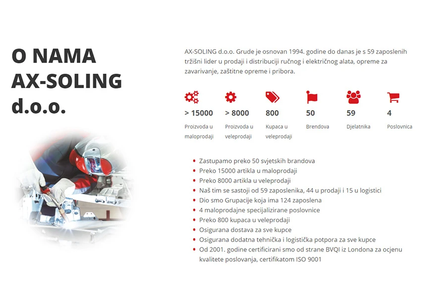AX-SOLING d.o.o. raspisuje natječaj za posao