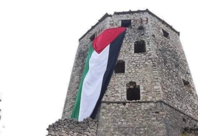 Zastava Palestine se zavijorila na kuli u Počitelju