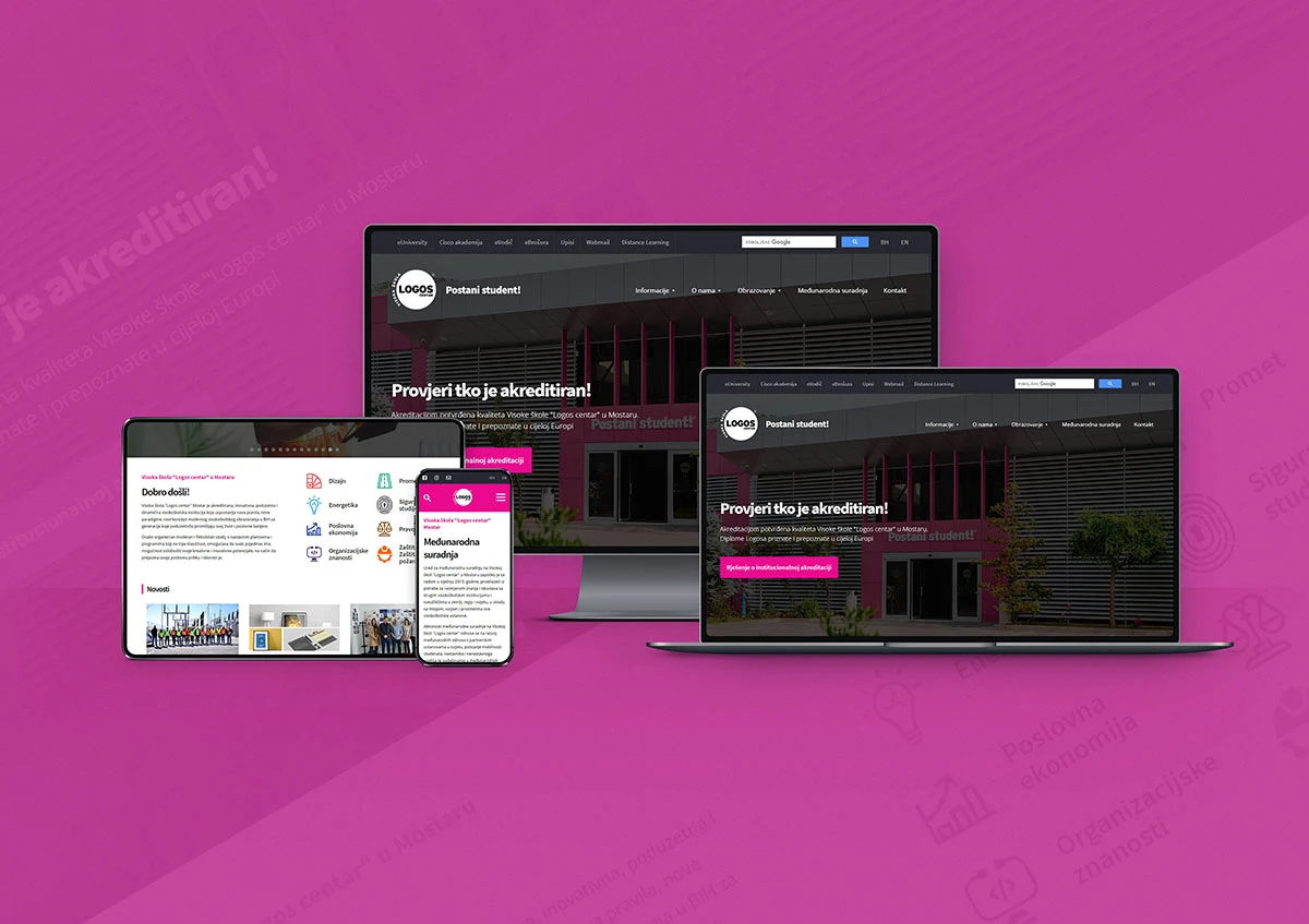 Redizajn službene web stranice Logos centra
