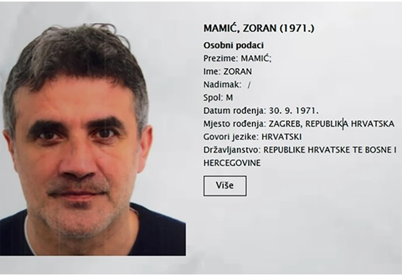 Raspisana tjeralica za Zoranom Mamićem