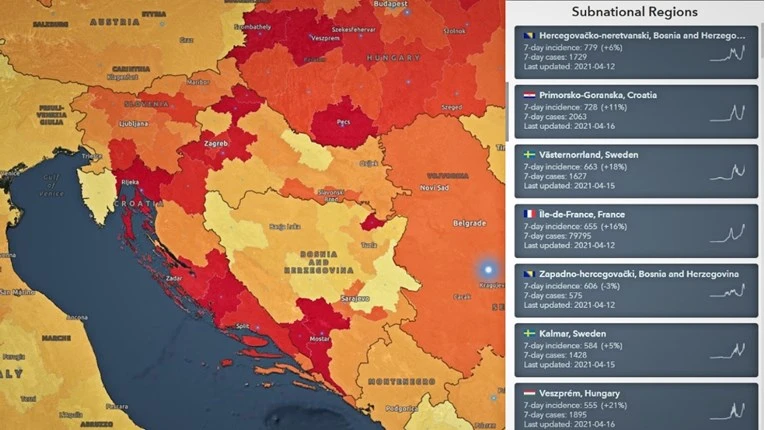HNŽ po incidenciji korone najgora regija Europe