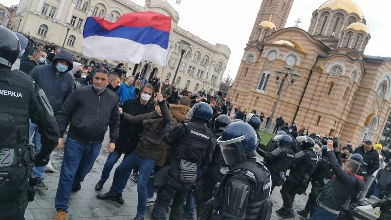 Nasrtaj Žandarmerije na okupljene u Banja Luci