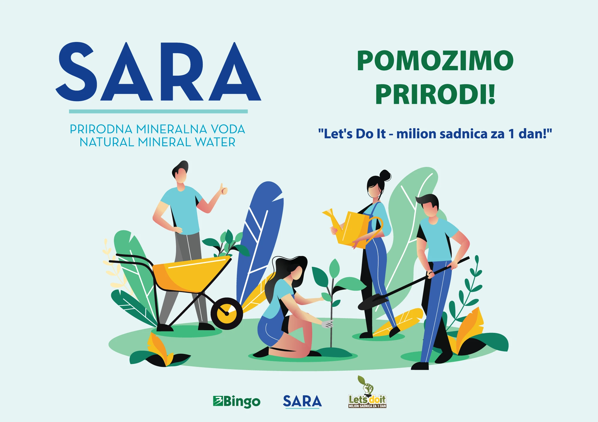 Kupovinom vode SARA podržite projekt Let's Do It - milijun sadnica za jedan dan!